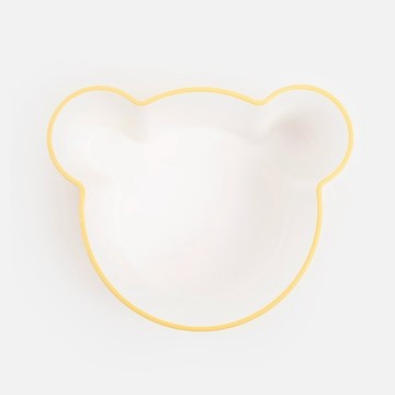 tak. 兒童小熊造型餐碗13.8cm 黃