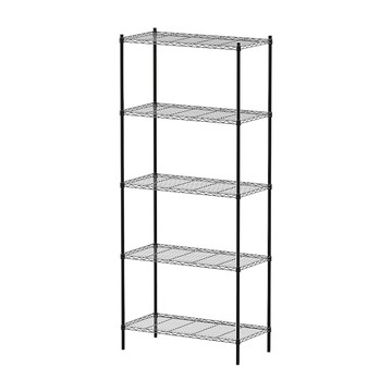 【dayneeds】輕型 90x45x210公分 五層烤黑波浪架