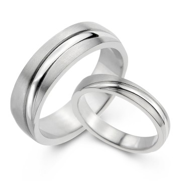 白鋼戒指．對戒．尾戒｜一心一意．客製刻字