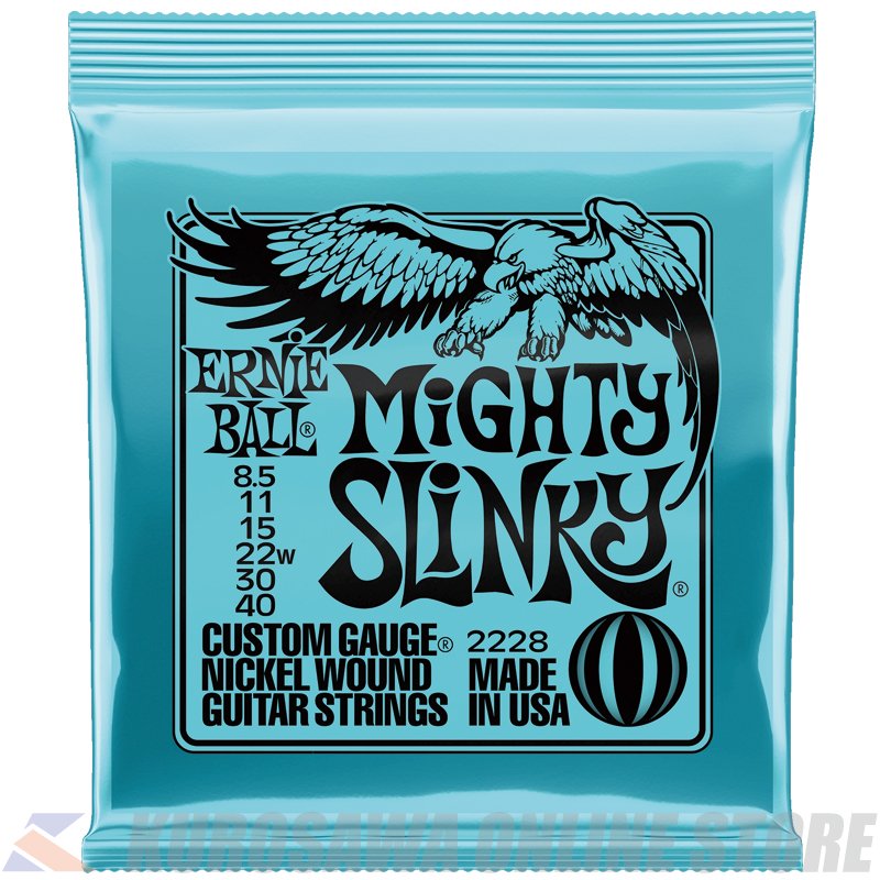 ERNIE BALL Mighty Slinky Nickel Wound Electric Guitar Strings 8.5 Gauge