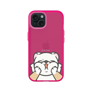 iPhone 15 Clear 粉漾桃 - 嗨小強 Hi John - 擠小強