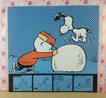 【震撼精品百貨】史奴比Peanuts Snoopy ~超大卡片_滾雪球藍_橘色