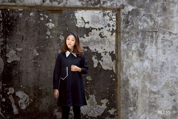 天然天絲麻雙層領長版襯衫