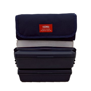 THERMOS 膳魔師 雙層保溫便當盒飯盒 DJB-906W DPNV  藏藍色  1個