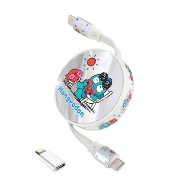 自動伸縮USB-C數據充電線 – Hangyodon