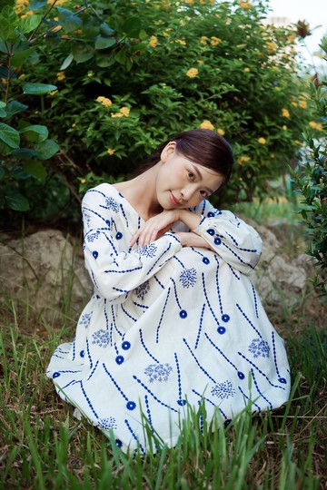蒲公英純棉刺繡洋裝