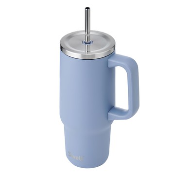 S'well Tumbler 不鏽鋼吸管保溫隨行杯  1個  繡球花藍  880ml