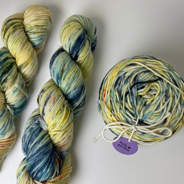 Fufugarden手染線100%美麗諾羊毛-星空