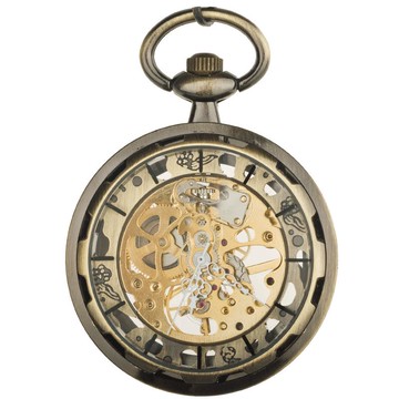 蒸汽朋克機械感蒸汽世界懷表 復古鏤空鋼齒輪合金項鏈表掛表 新款