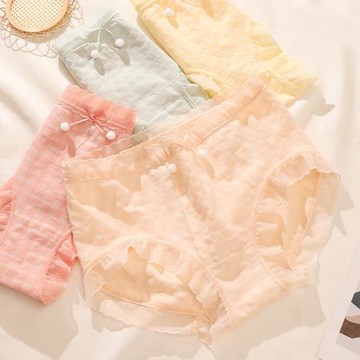 2024新品大碼內褲女胖mm 蕾絲邊甜美可愛200斤時尚格子三角褲日系