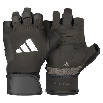 adidas 愛迪達 透氣加長防護手套  S  黑色  1雙