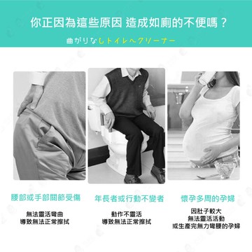【免彎腰不髒手】彈壓式擦拭器 乾淨不沾手 老人孕婦 行動不便者 輔助器【AAA6485】