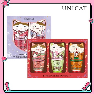【UNICAT 變臉貓】錢來！好運貓護手霜禮盒組(招財貓3入+福氣貓2入)
