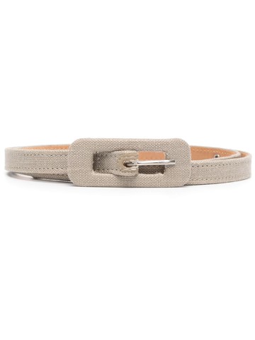 Giorgio Armani Pre-Owned - 1990s panelled skinny belt - women - Cotton - 70 - Neutrals