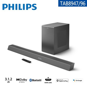 【Philips 飛利浦】TAB8947/96 聲霸 Soundbar 家庭劇院【特價B品】