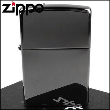 【ZIPPO】美系~超質感Black ice~黑冰色鏡面打火機(寬版)