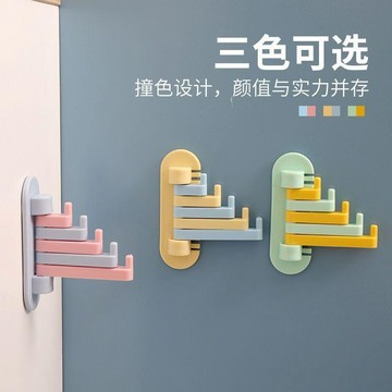 高質日用品🌸旋轉掛鉤免打孔廚房掛鉤強力粘膠牆壁家用壁掛創意粘鉤多功能收納