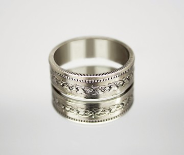 巴基斯坦硬幣戒指 1 盧比 1981 年硬幣戒指男士硬幣戒指女士禮物