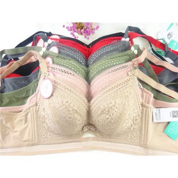 包郵實體店正品女士內衣1828中厚B三排扣無鋼圈性感調整聚攏文胸