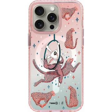 JujuBe Pink Leopard iPhone SamsungS25 氣墊防摔標準鏡面手機殼