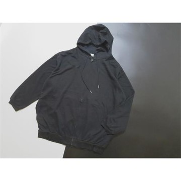 日系貴牌街頭潮牌素黑拉鏈開衫帽衫薄款羅馬布大克重落肩廓形衛衣