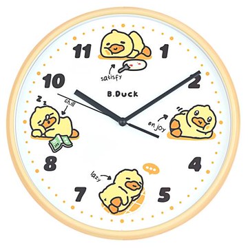 精工掛鐘現代兒童卡通13英寸時鐘B.DUCK安靜掛鐘QXA948B
