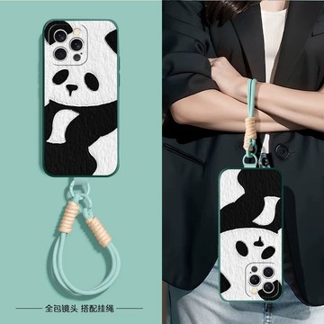 黑白色熊貓可愛 Realme GT 6 se 5g 大師版 neo 2T c3 c11 c12 c20 c25 手機殼