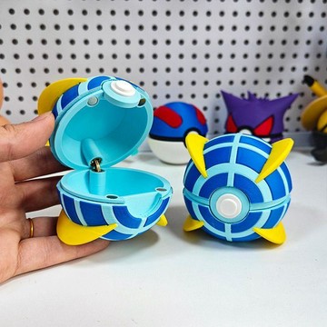 寶可夢磁吸開蓋精靈球3D打印模型神奇寶貝寵物小精靈生日禮物擺件