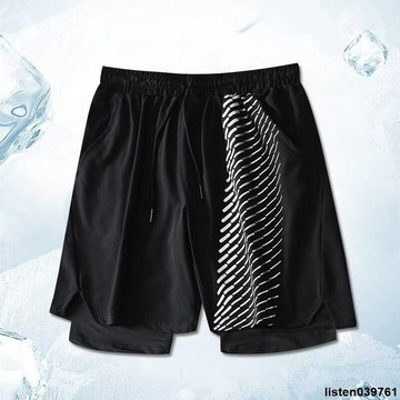 【台灣製高街潮牌】健身短褲 運動短褲男 泳褲男 夏季新款時尚編織繩直筒五分短褲 男泳褲 男運動短褲 運動健身短褲