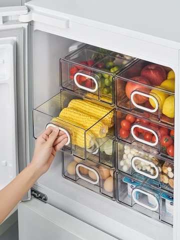 冰箱收納盒抽屜式廚房整理盒神器食品級蔬菜雞蛋冷凍保鮮盒儲物盒