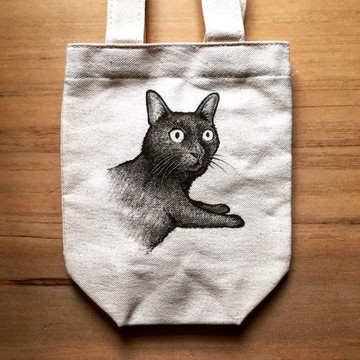 黑貓・客製手繪帆布袋