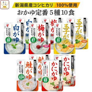 レトルト おかゆ 詰め合わせ 定番 5種10食 セット  たいまつ食品 レトルト食品 惣菜 お粥 常温保存 国産 コ