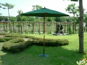 九尺八骨木柄太陽傘(綠色)