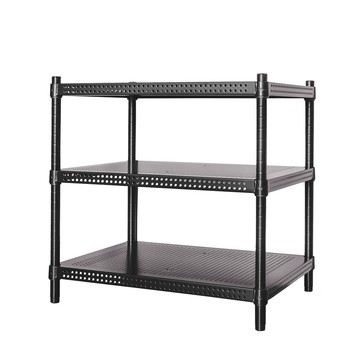 【dayneeds】極致美學60x45x60公分 三層烤漆黑沖孔層架