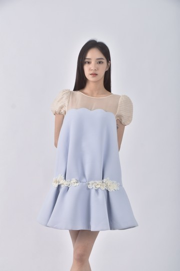 (S) jorya可愛藍色洋裝