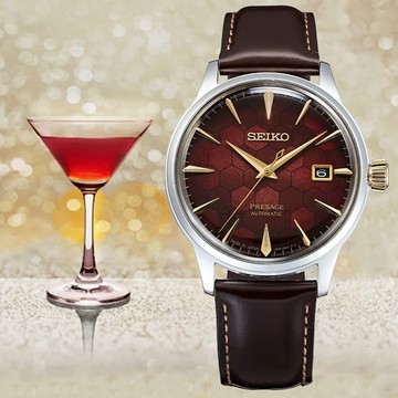 SEIKO 精工 PRESAGE系列 台灣70週年 石榴蜂蜜調酒 限量機械腕錶 (SRPL21J1/4R35-01T0R)