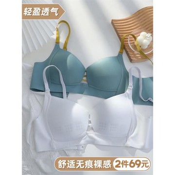內衣女超薄款大胸顯小收副乳防下垂上托無鋼圈小胸聚攏無痕文胸罩