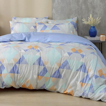 鴻宇 100%精梳棉 美國棉 奧狄斯 藍 單人薄被套(5x7尺)