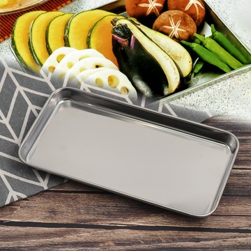 日本製ECHO不鏽鋼角型料理盤