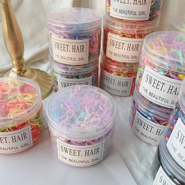 糖果色一次性扎頭發小橡皮筋發圈女彩色可愛簡約皮套發繩頭繩頭飾