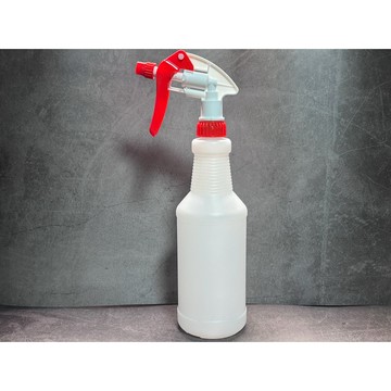 白紅750ml HDPE耐酸鹼噴瓶28/400可調式噴頭｜家用/汽車美容/清潔補充專用 半透明噴霧瓶
