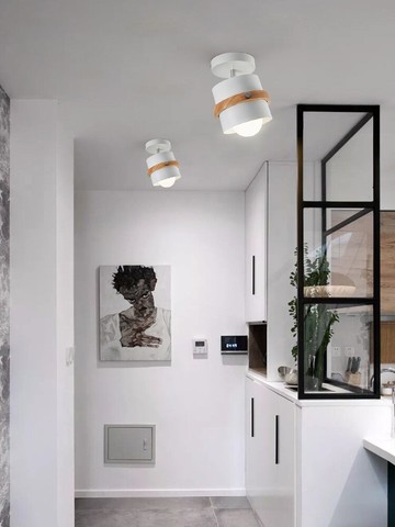 希維爾北歐走廊過道吸頂燈創意玄關陽臺入戶花園燈免開孔led筒燈