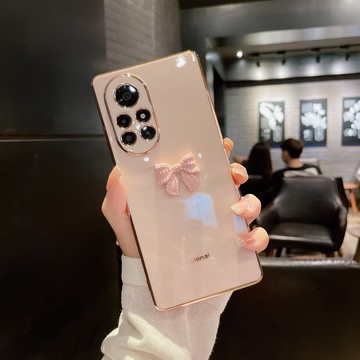 倚樓 直邊電鍍粉蝴蝶結適用華為nova8pro手機殼nova8軟硅膠nova7pro女神款7全包鏡頭7se氣質網紅防摔保護套新