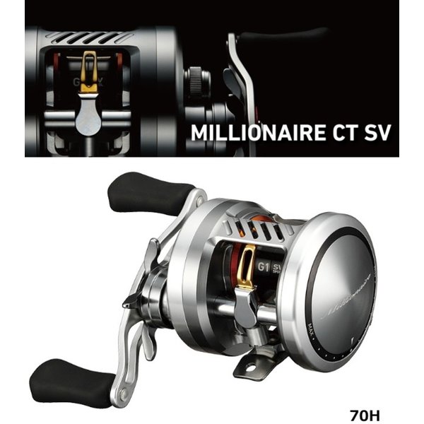 日本製・綿100% ダイワ(DAIWA) 両軸リール 19 MILLIONAIRE CT SV 70H