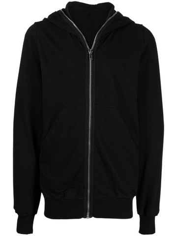 Rick Owens DRKSHDW - zip-up hooded cotton jacket - men - Cotton - XL - Black