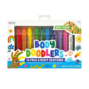 【美國OOLY】人體彩繪蠟筆(12色) 學習教具 繪畫用具 繪畫 彩繪蠟筆 人體彩繪 兒童玩具 兒童教具