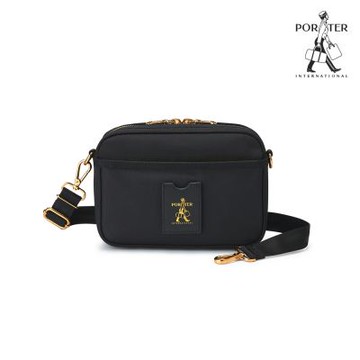PORTER INTERNATIONAL - 經典復古LUXY斜肩包(S) - 黑/金