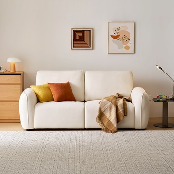 Hoi 泡泡 防水貓抓布三人布沙發 貝母白