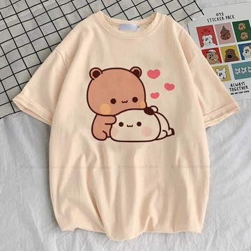 台灣發貨 布布一二短袖 一二布布女裝 夏季情侶T恤 男女同款情侶衣 情侶套裝 大碼短袖T恤 女生夏季衣服 男士上衣 純棉
