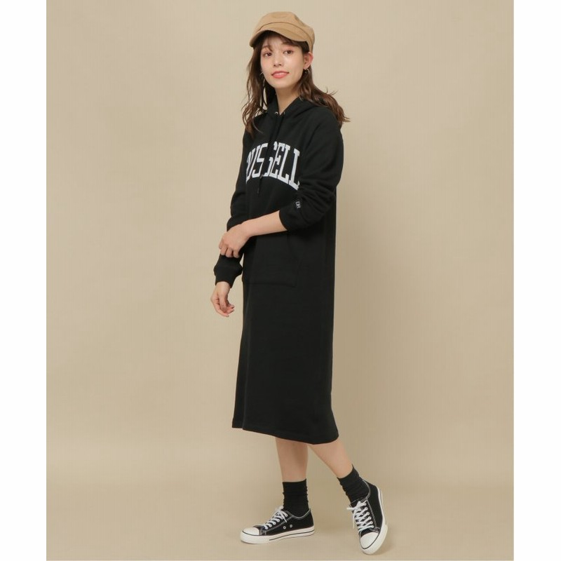 イッカ Russell フードワンピース レディース ブラック M 9ゴウ Ikka 通販 Lineポイント最大get Lineショッピング